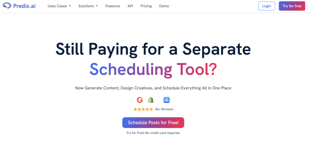 predis scheduling tool